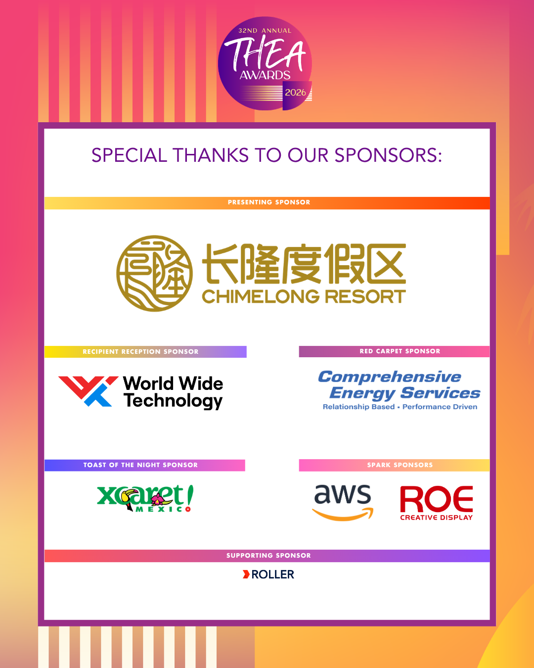 Thea sponsors 2026